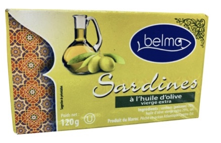 belima sardines à l'huile végétale 120gr