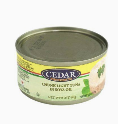 cedar thon pale en morceaux dans l'huile vegetale 80gr