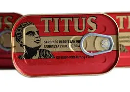 Sardine TITUS à l'huile de Soja 125g