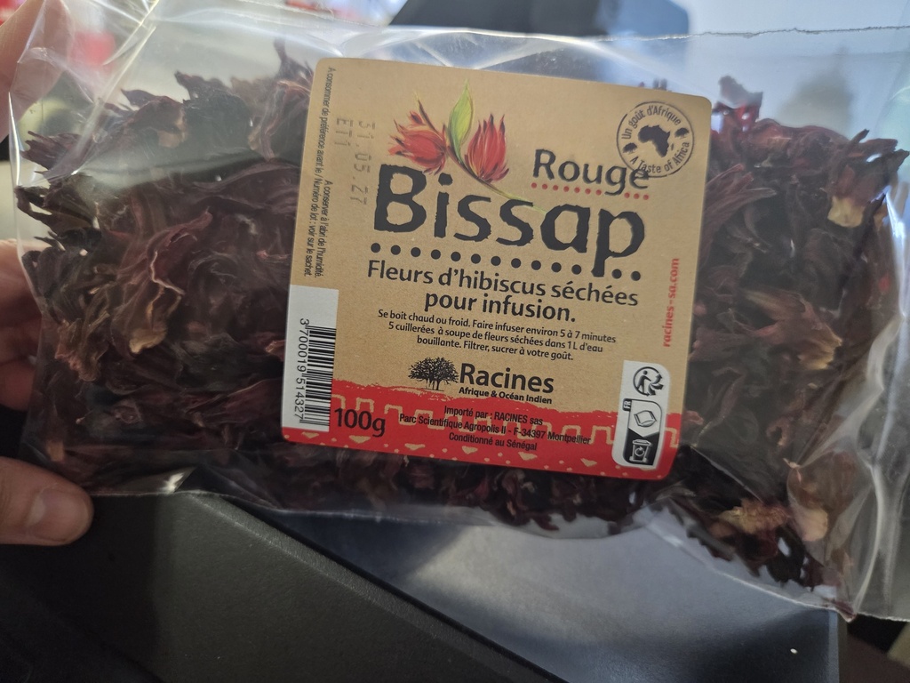 FEUILLES DE BISSAP ROUGE RACINES 100G