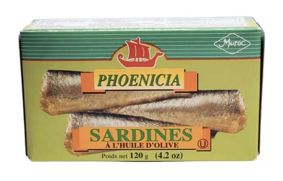 phoencia sardines à l'huile d'olive 120gr