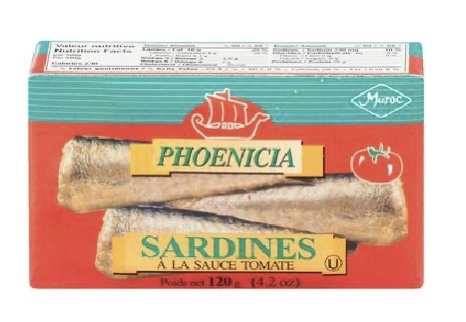 phoencia sardines à la sauce tomate 120gr