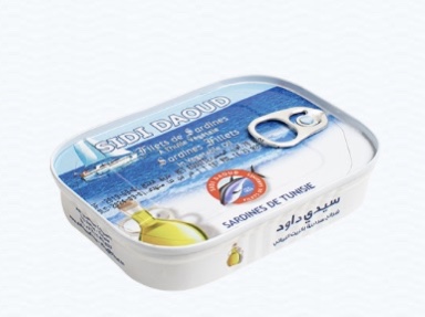 sidi daoud filet de sardine huile vegetale 100GR