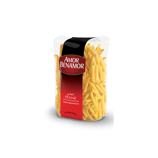 [6130837000158] PATES ALIMENTAIRE PENNE AMOR BEN AMOR-500G